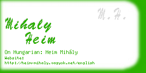 mihaly heim business card